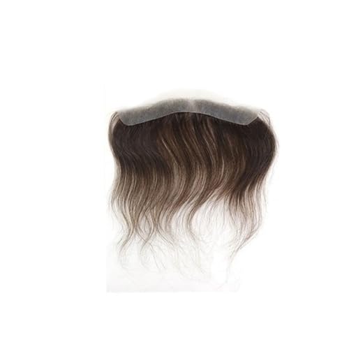 Parrucca uomo 0,06 mm dünne Haut, Frontalhaaransatz, Toupet for Männer, Kapillarprothese, glattes Echthaarsystem Parrucca(#4,16x1.8cm) von lskdnrufh