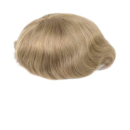 Parrucca uomo #18 Ersatzsystem Blondes Herren-Toupet 8x10 Zoll Echthaar Feines Mono Dünnes PU-Haut-Haarteil Parrucca Parrucca uomo #18 Ersatzsystem Blondes Herren-Toupet 8x10 Zoll Echthaar Feines Mono Dünnes PU-Haut-Haarteil Parrucca von lskdnrufh