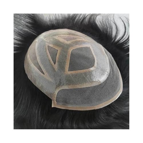 Parrucca uomo 30-mm-Wellen-Männerhaarprothese, französisches Herren-Toupet mit Spitzenfront, indisches Echthaarstück, natürlicher Haaransatz, feines Mono-Haarsystem, Einheiten for Männer, natürliches Parrucca uomo 30-mm-Wellen-Männerhaarprothese, französisches Herren-Toupet mit Spitzenfront, indisches Echthaarstück, natürlicher Haaransatz, feines Mono-Haarsystem, Einheiten for Männer, natürliches von lskdnrufh