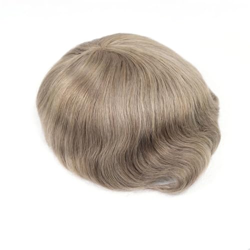Parrucca uomo 8"x10" Feines Mono mit Npu rund um die männliche Haarprothese Nr. 580 Graues gewelltes Echthaar-Toupet for Männer Parrucca Parrucca uomo 8"x10" Feines Mono mit Npu rund um die männliche Haarprothese Nr. 580 Graues gewelltes Echthaar-Toupet for Männer Parrucca von lskdnrufh