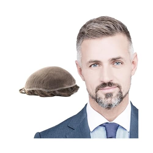 Parrucca uomo 8x10inch Atmungsaktive Vollspitze Ersatz Haarteil Herren Toupet Indisches Remy Haarsystem Parrucca von lskdnrufh