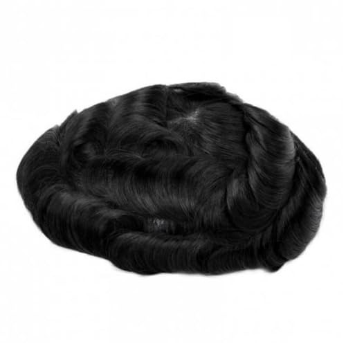 Parrucca uomo Männer Toupet Männliche Perücken Natürliches Menschenhaar Ersatzsystem Einheit Mann Haarteil Perücke Parrucca(6"x8") von lskdnrufh