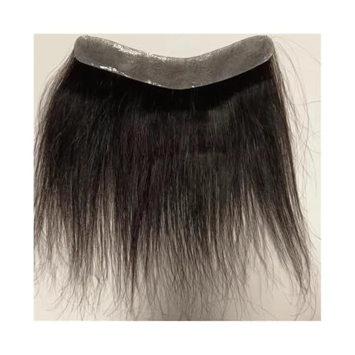 Parrucca uomo Mann Toupet V Stil Frontal Haaransatz for Männer 100% Menschliches Remy Haar Ultra Dünne Haut PU Männer der Basis Ersatz System Parrucca(16x1.5cm) von lskdnrufh