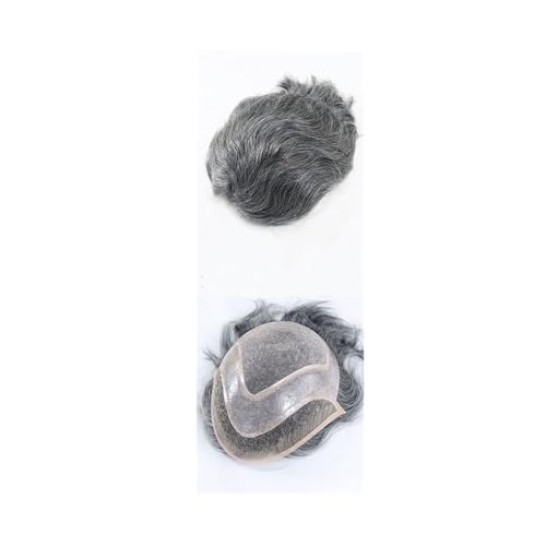 Parrucca uomo PU Lace Front Male Kapillare Prothese Herren Toupet Menschenhaar-Ersatzsystem Mono Base Parrucca(1B50#) von lskdnrufh