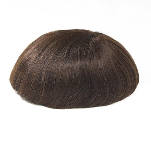 Parrucca uomo Remy Echthaar Herren Toupet Einheit Australien Männer Haarprothese Spitze mit PU um die Basis Parrucca von lskdnrufh