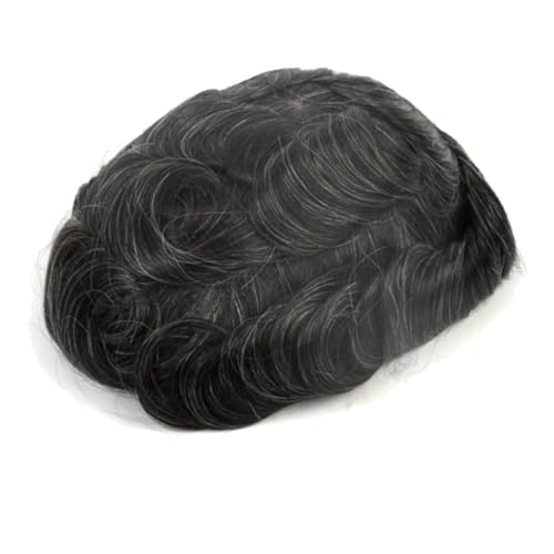 Parrucca uomo Systeme Atmungsaktive Männliche Kapillare Prothese Volle Spitze Männer Toupet Spitze Basis Menschliches Haar Parrucca(#1B10,8x10) von lskdnrufh