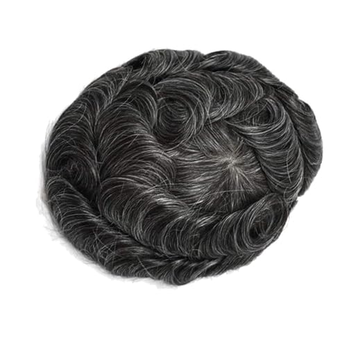 Parrucca uomo Systeme Atmungsaktive Männliche Kapillare Prothese Volle Spitze Männer Toupet Spitze Basis Menschliches Haar Parrucca(#1B30,7x10) von lskdnrufh