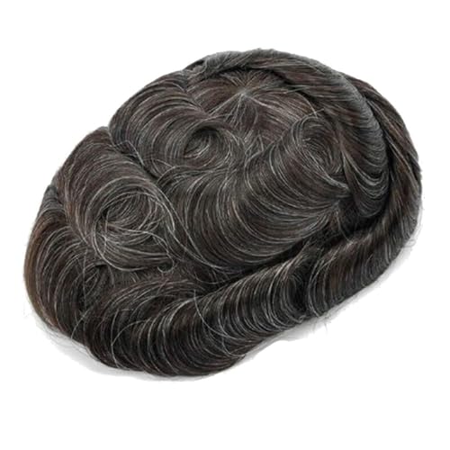 Parrucca uomo Systeme Atmungsaktive Männliche Kapillare Prothese Volle Spitze Männer Toupet Spitze Basis Menschliches Haar Parrucca(#220,8x10) von lskdnrufh
