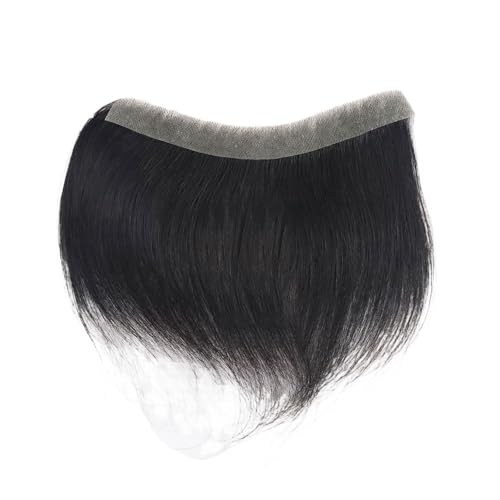 Parrucca uomo V-Schleife Unsichtbare Nahtlose Haut Volle PU Männer Haarteile Echthaar Toupet Männer Stirn Haarteil Patch Parrucca(16x3) von lskdnrufh
