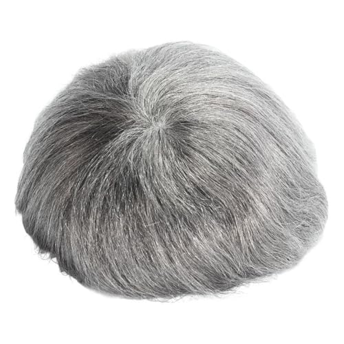 Volle PU-Basis #1B65 Indisches Menschenhaar 0,12–0,14 mm dünne Haut Toupet Haare for Männer, Herren Haarteil Parrucca(6x9) von lskdnrufh