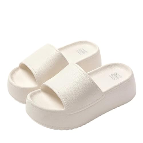 lskdnrufh Sandalen Dicke Sohle EVA Slipper Fashion Home Plateau for Sommer Oberbekleidung Rutschfeste erhöhte Hausschuhe for Damen Damensandalen(White,39-40) von lskdnrufh