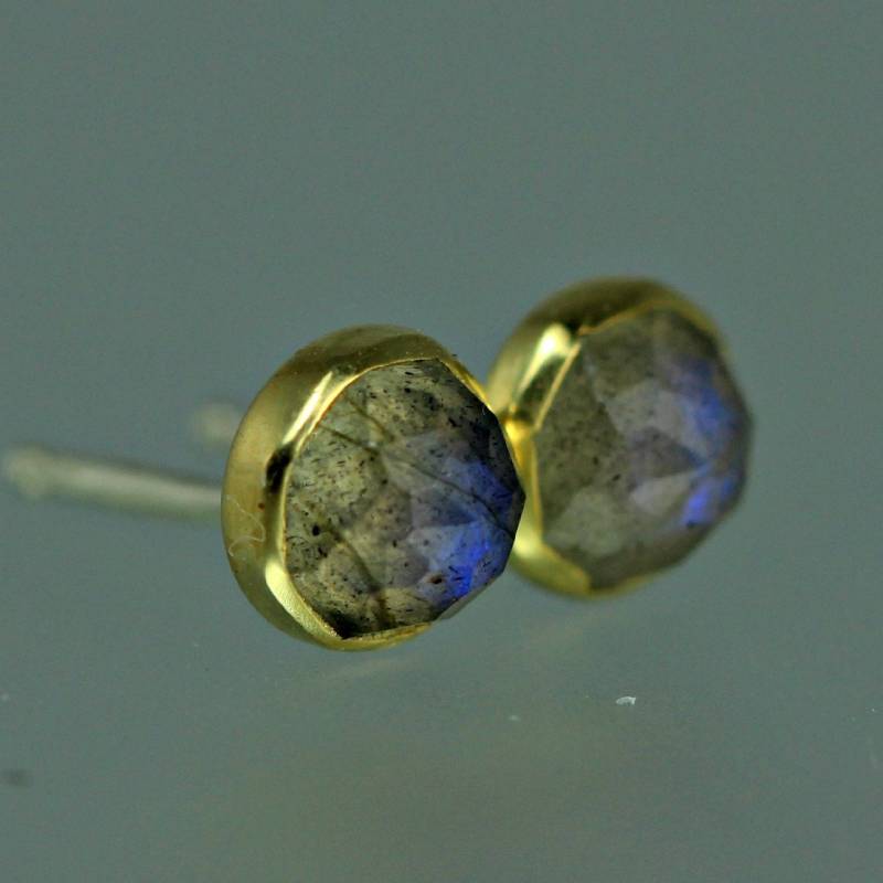 Labradorit Ohrstecker - Gold Rose Cut Edelstein 18 Kt Gold-Beiträge von lsueszabo