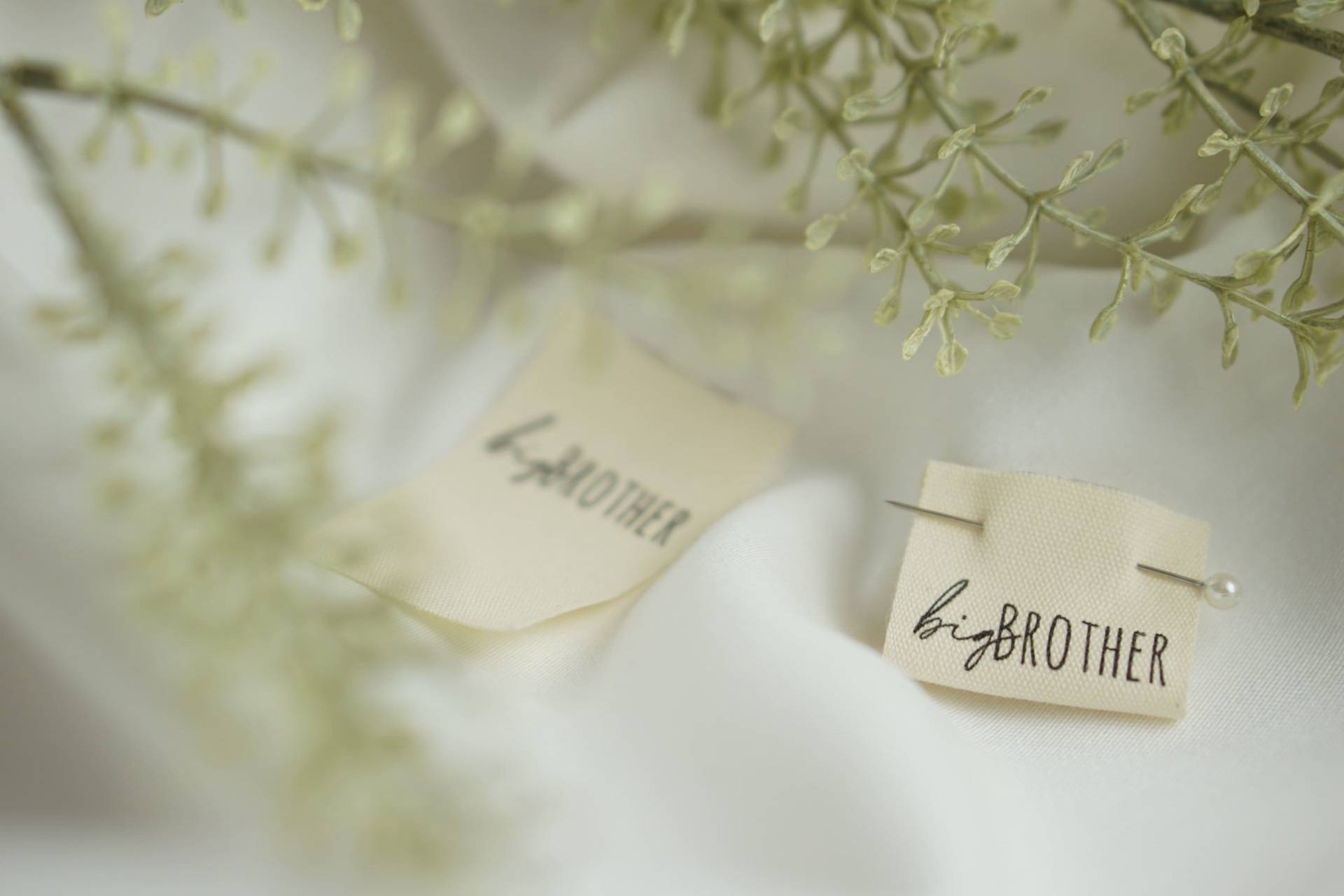 3Er Set Baumwoll-Label "Big Brother" 3Er Set Baumwoll-Label "Big Brother" von lubodesignberlin