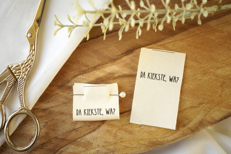 3Er Set Baumwoll-Label "Da Kiekste, Wa?" von lubodesignberlin