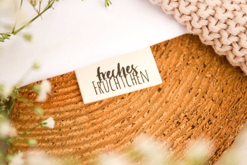 3Er Set Baumwoll-Label "Freches Früchtchen" von lubodesignberlin