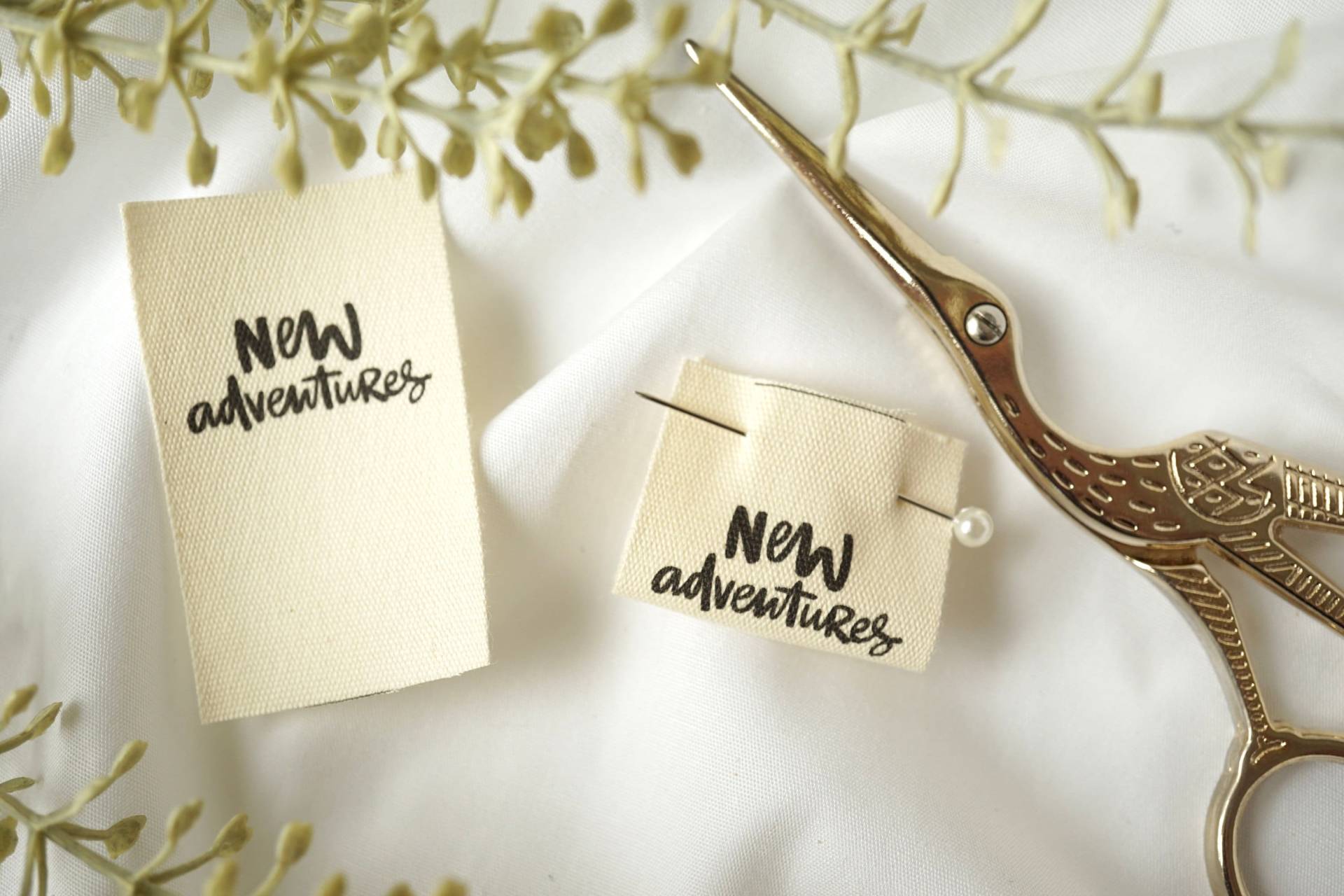 3Er Set Baumwoll-Label "New Adventures" 3Er Set Baumwoll-Label "New Adventures" von lubodesignberlin