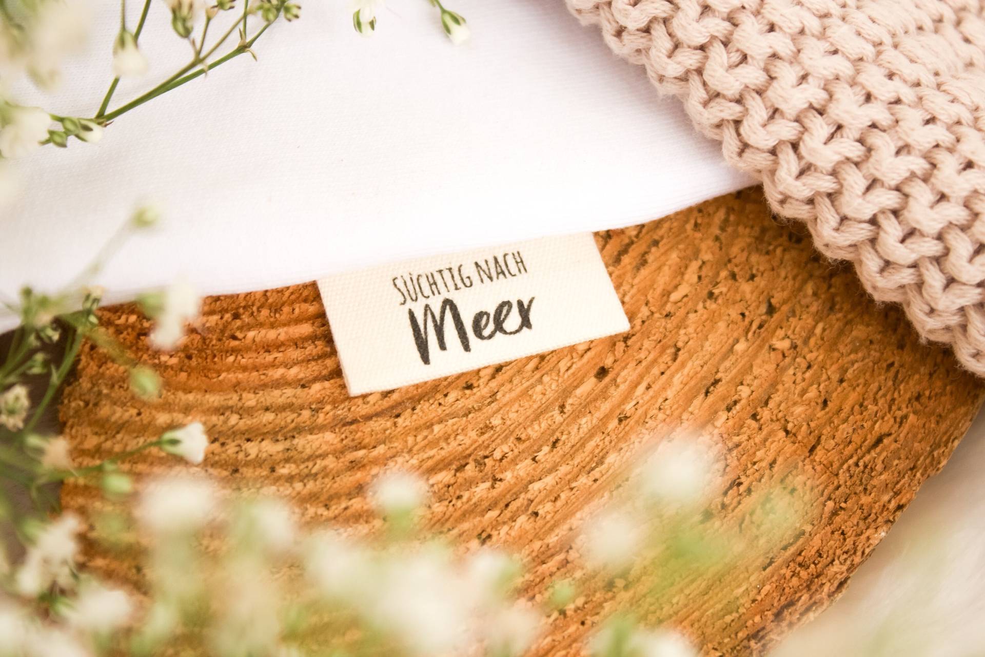 3Er Set Baumwoll-Label "Süchtig Nach Meer" 3Er Set Baumwoll-Label "Süchtig Nach Meer" von lubodesignberlin