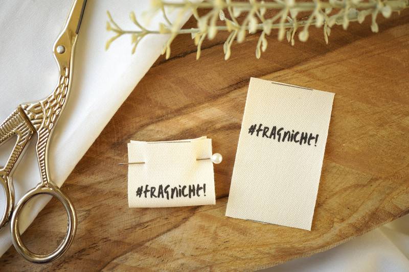 3Er Set Baumwoll-Label "#fragnicht" von lubodesignberlin