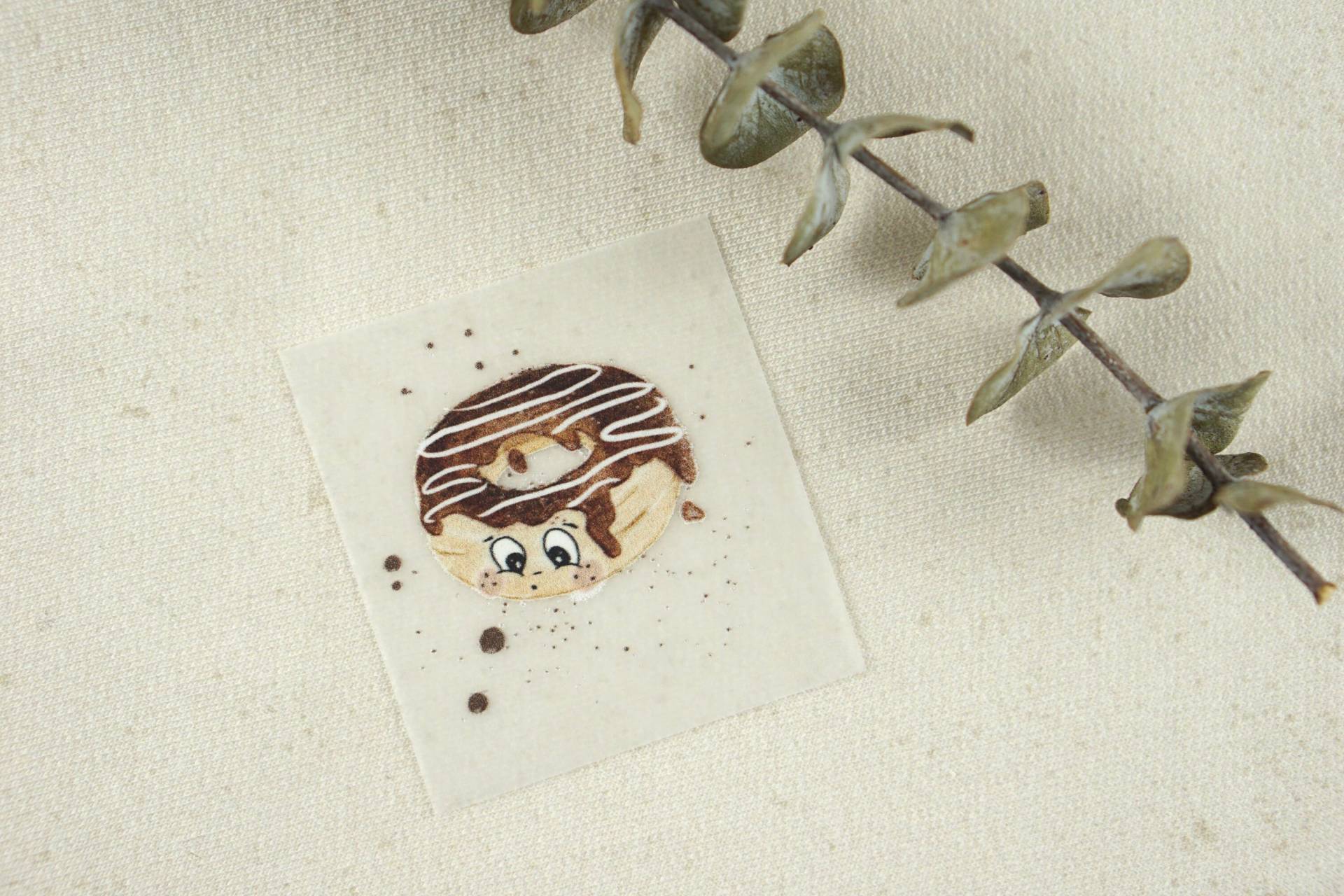 Bügelbild „Donut Dunkel Schoko" - Mini von lubodesignberlin