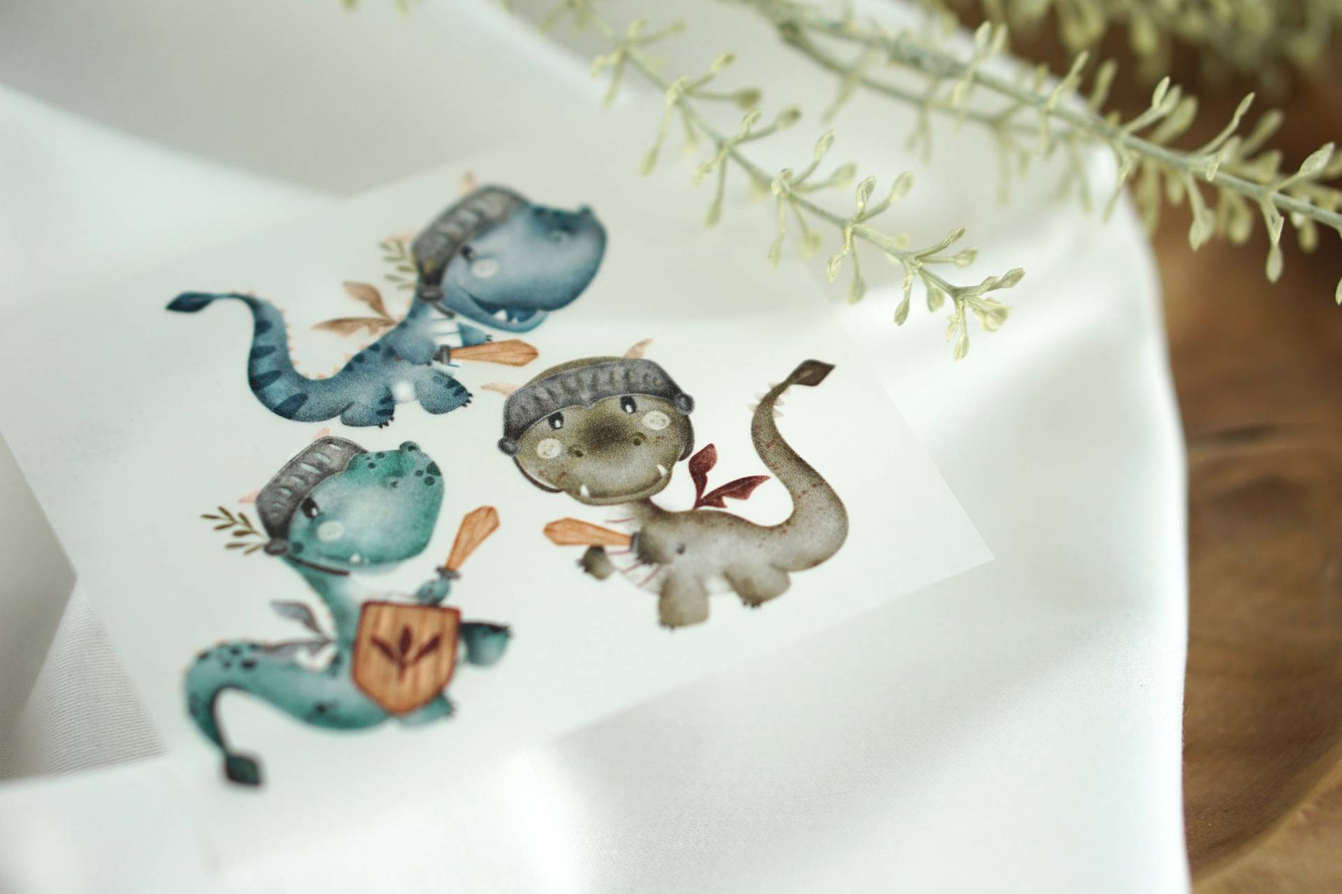 Bügelbild „Drachenfreunde" - Klein von lubodesignberlin