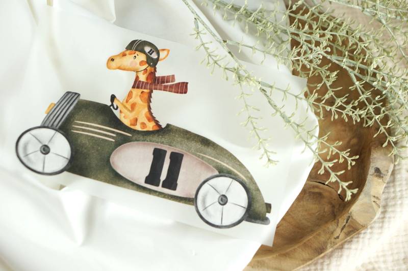 Bügelbild „Giraffe Am Start" - Groß/Maxi Bügelbild „Giraffe Am Start" - Groß/Maxi von lubodesignberlin