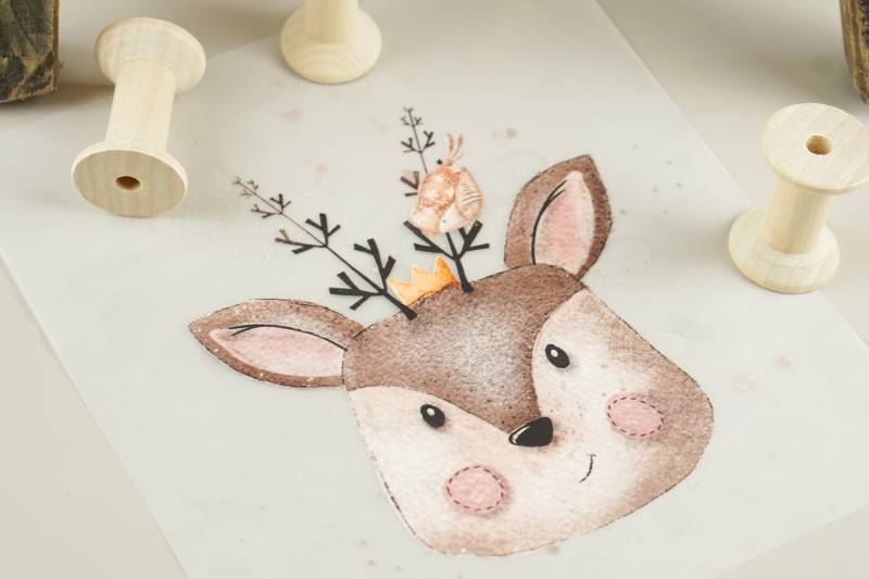 Bügelbild „Rehlein" - Groß/Maxi Bügelbild „Rehlein" - Groß/Maxi von lubodesignberlin