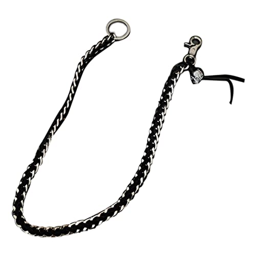 70 cm Leder Metall Geldbörse Kette Gürtel Ketten Punk Taille Kette Hip Hop Hose Kette Cool Body Schmuck für Männer Frauen 1 Pack, Einheitsgröße, Nicht-Edelmetall, Ohne Edelstein von luchike