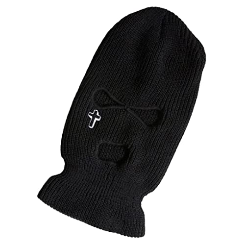 Kreuz 3 Loch Sturmhaube Winter Thermo Ski Maske Vollgesichtsabdeckung Unisex Gesichtsmaske für Skifahren Radfahren Camping Klettern Jagd, Schwarz , M/L Kreuz 3 Loch Sturmhaube Winter Thermo Ski Maske Vollgesichtsabdeckung Unisex Gesichtsmaske für Skifahren Radfahren Camping Klettern Jagd, Schwarz , M/L von luchike