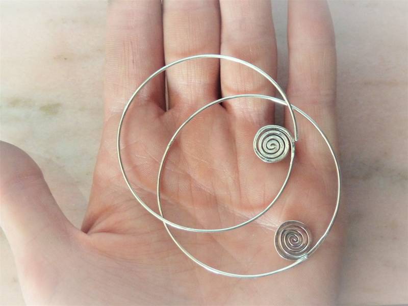 Große Creolen Aus Silber, Roségold, Gold Und Messing Ethno Ohrringe von lucilesias