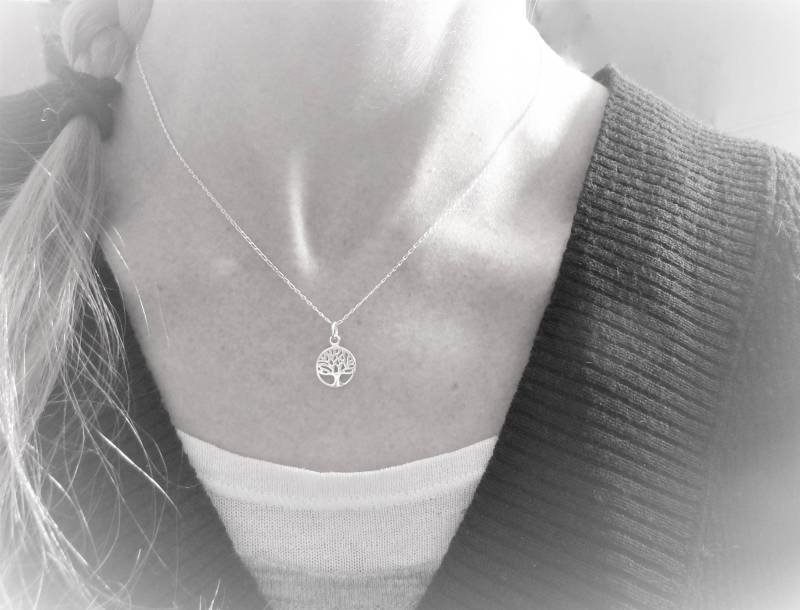 Lebensbaum-Halskette Aus 925Er Silber, Schmuck Nach Wahl | Halskette/Anhänger/Charm/Ohrringe Geburtsgeschenk von lucilesias