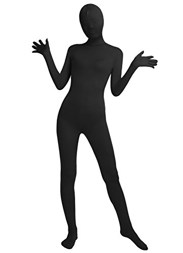 Frauen-Fit Ganzanzug Spandex One Piece Ganzkörper Zentai Kostüm Lycra Bodysuit (L, black) von lucky baby store