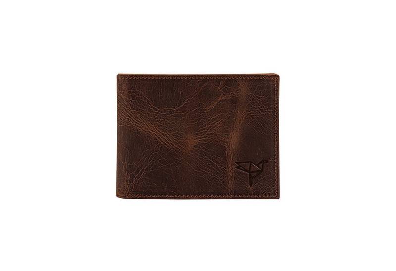 lucky bees Geldbörse 100% GENUINE LEATHER, 8,5 cm x 2 cm M1615 von lucky bees