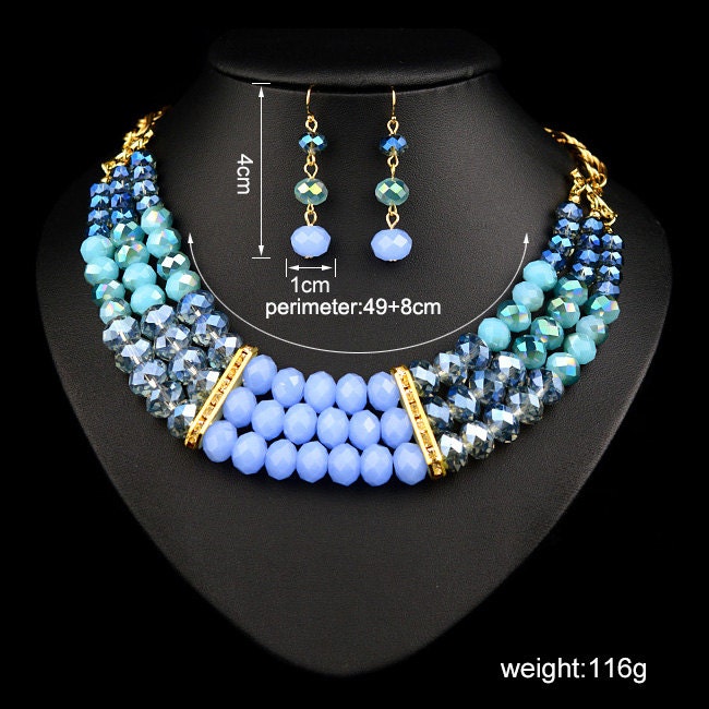 50% Rabatt Preis Als Markiertes Kombi Porto 18K Vergoldet Swarovski Kristall Strass Party Halskette & Ohrring Set Sz0050 von luckycat1930