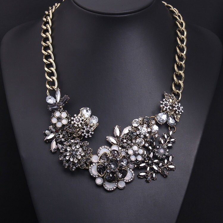 Sale 50% Preis Als Markiert Kombiniere Porto Damen 2015 Neue Swarovski Kristall Retro Party Halskette Nk13917 von luckycat1930