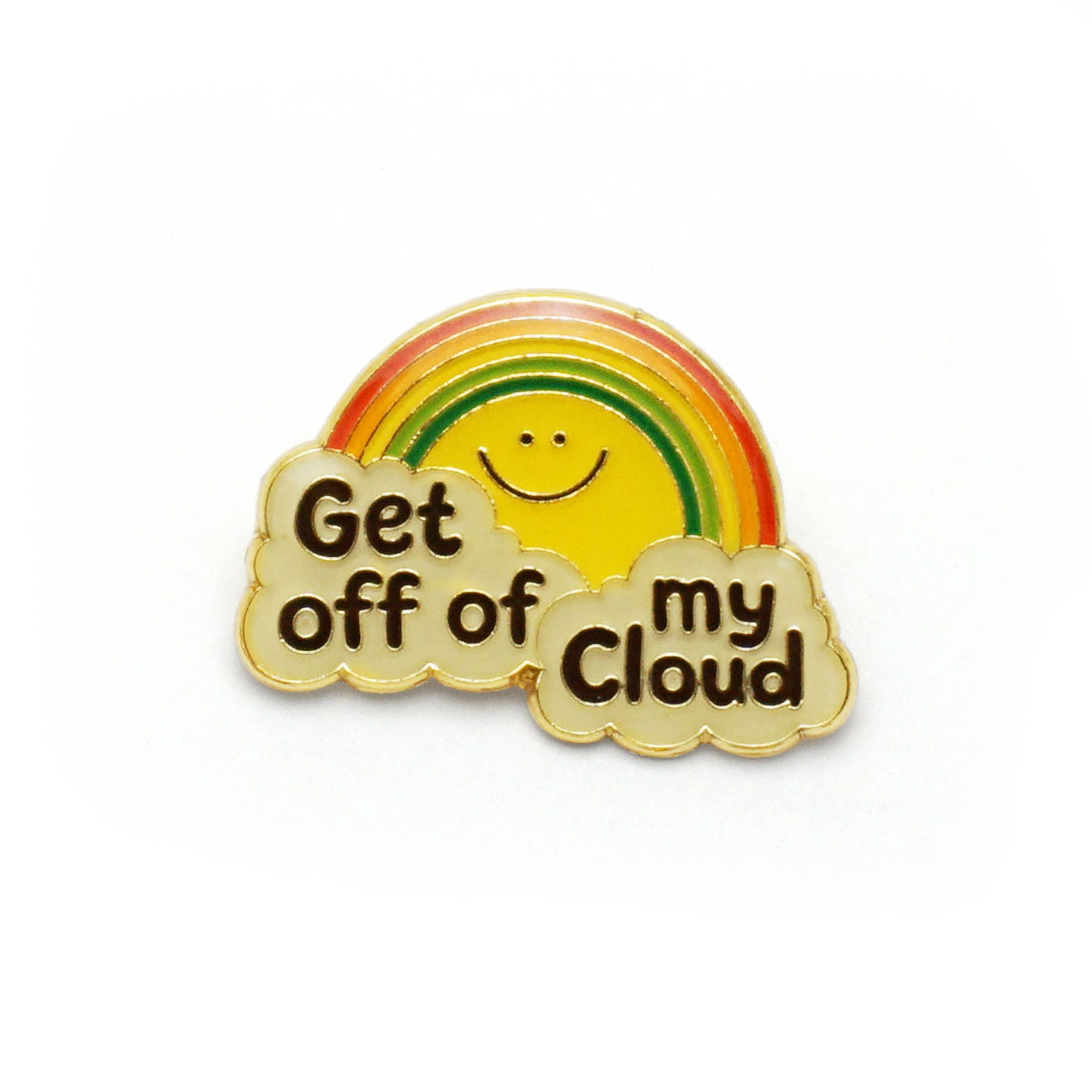 Get Off Of My Cloud Emaille Pin Get Off Of My Cloud Emaille Pin von luckyhorsepress