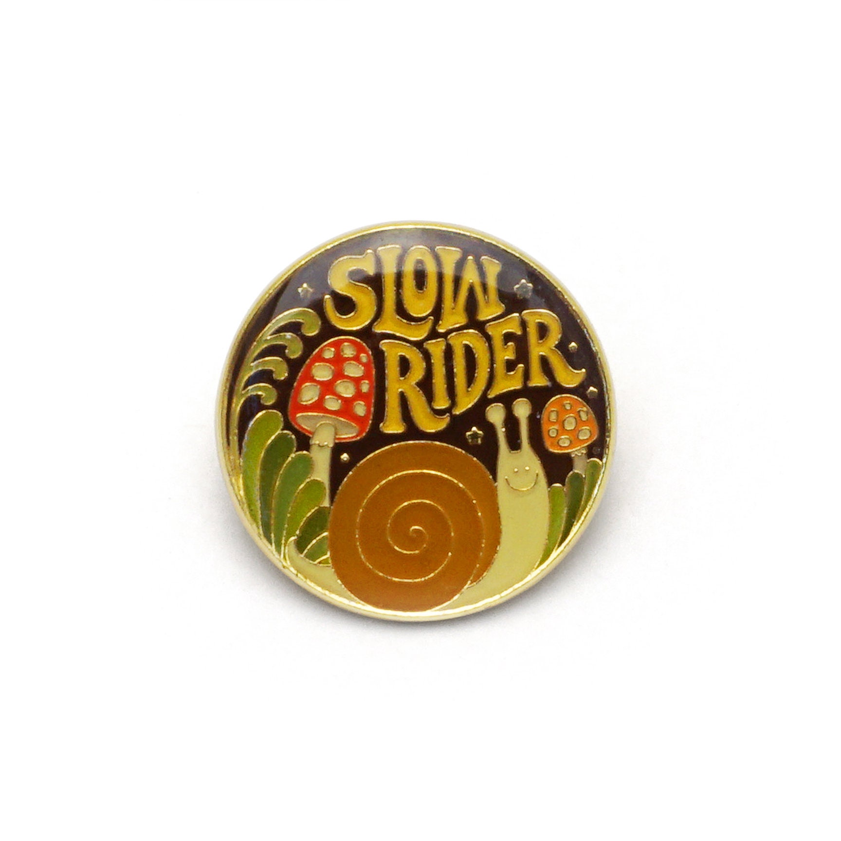 Slow Rider Enamel Pin Slow Rider Enamel Pin von luckyhorsepress