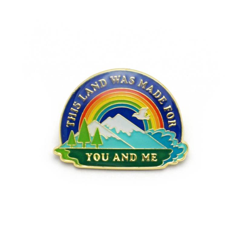 This Land Is Your Emaille Pin This Land Is Your Emaille Pin von luckyhorsepress