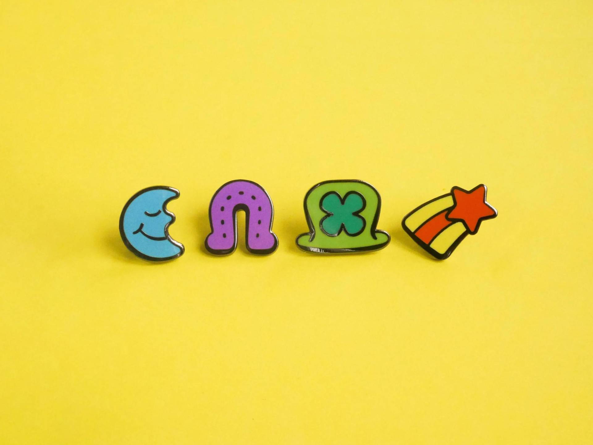 Marshmallow Emaille Pin Set Marshmallow Emaille Pin Set von luckyrocketstore