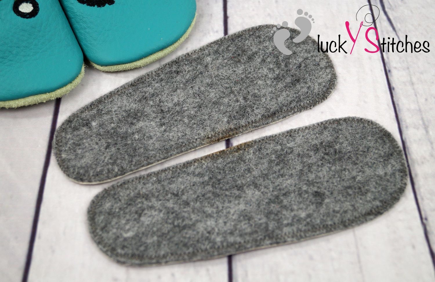 Wollfilzeinlage, Sohle Für Lederpuschen von luckystitchesShop