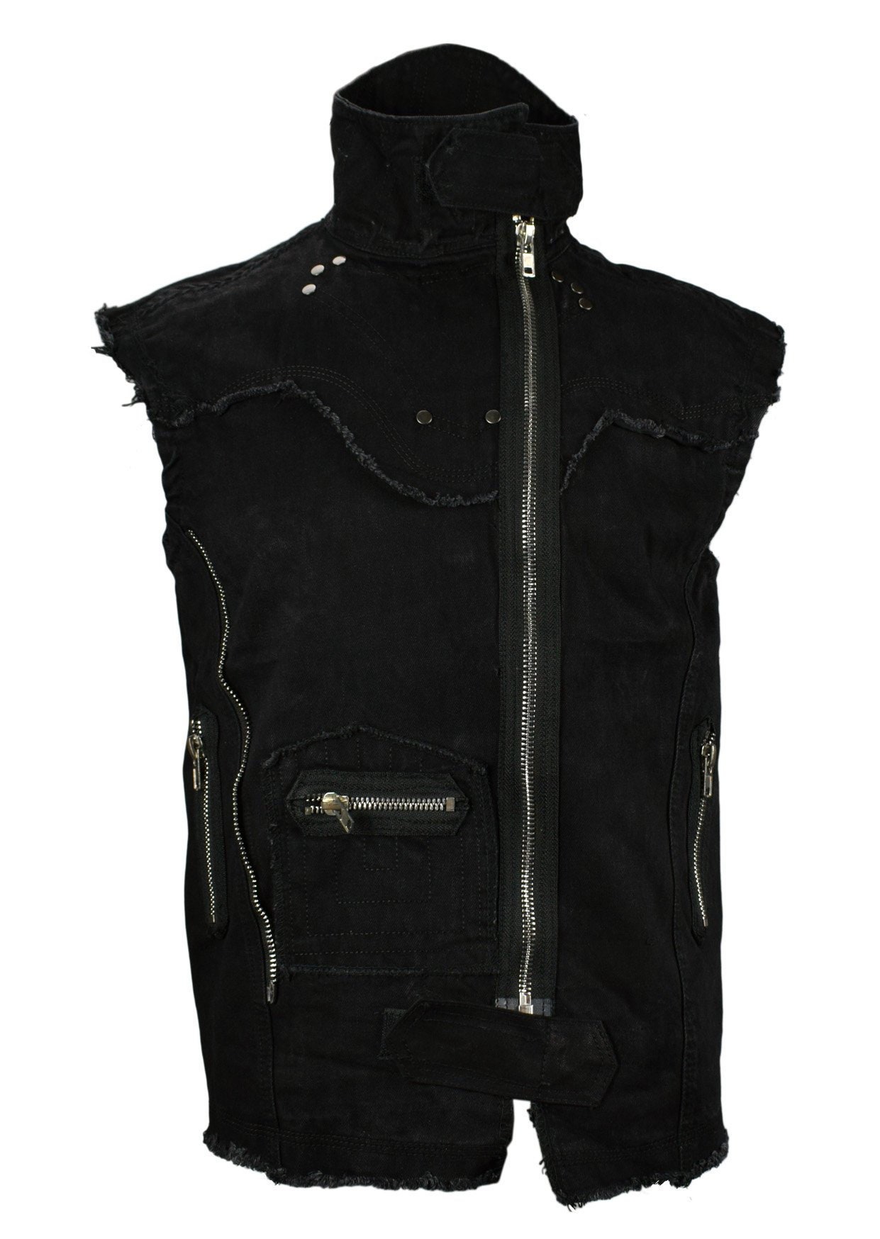Gothic End Time Vest Black von lucyfirefashion