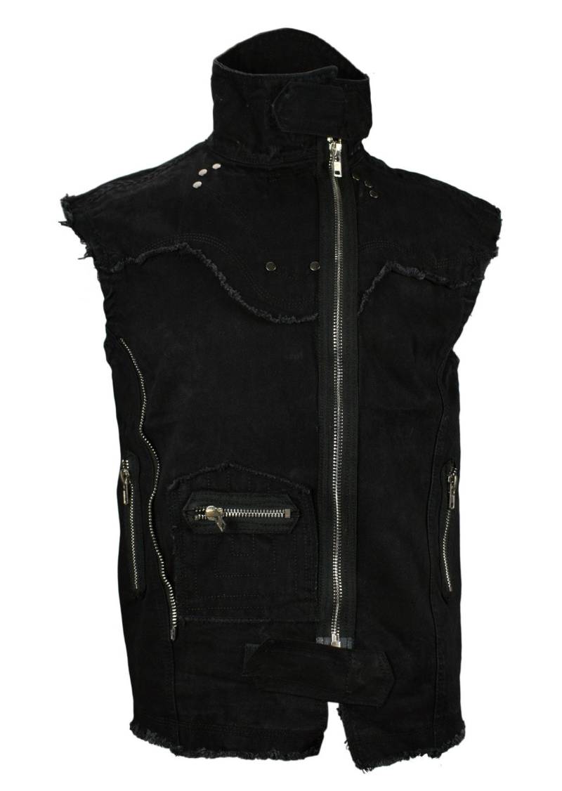 Gothic End Time Vest Black von lucyfirefashion