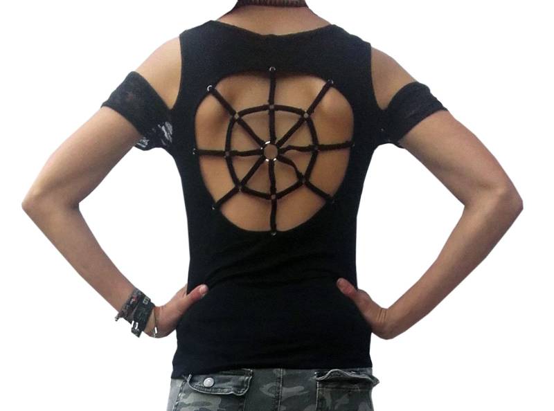 Gothic Women Shirt Webcob Back von lucyfirefashion