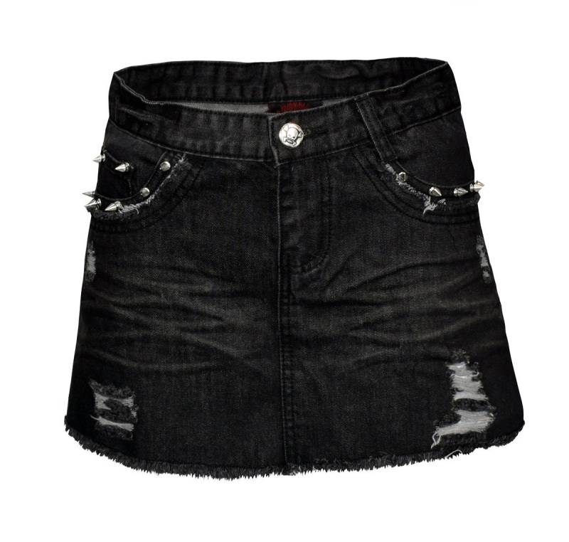 Jeans Mini Rock Stonewash Black von lucyfirefashion