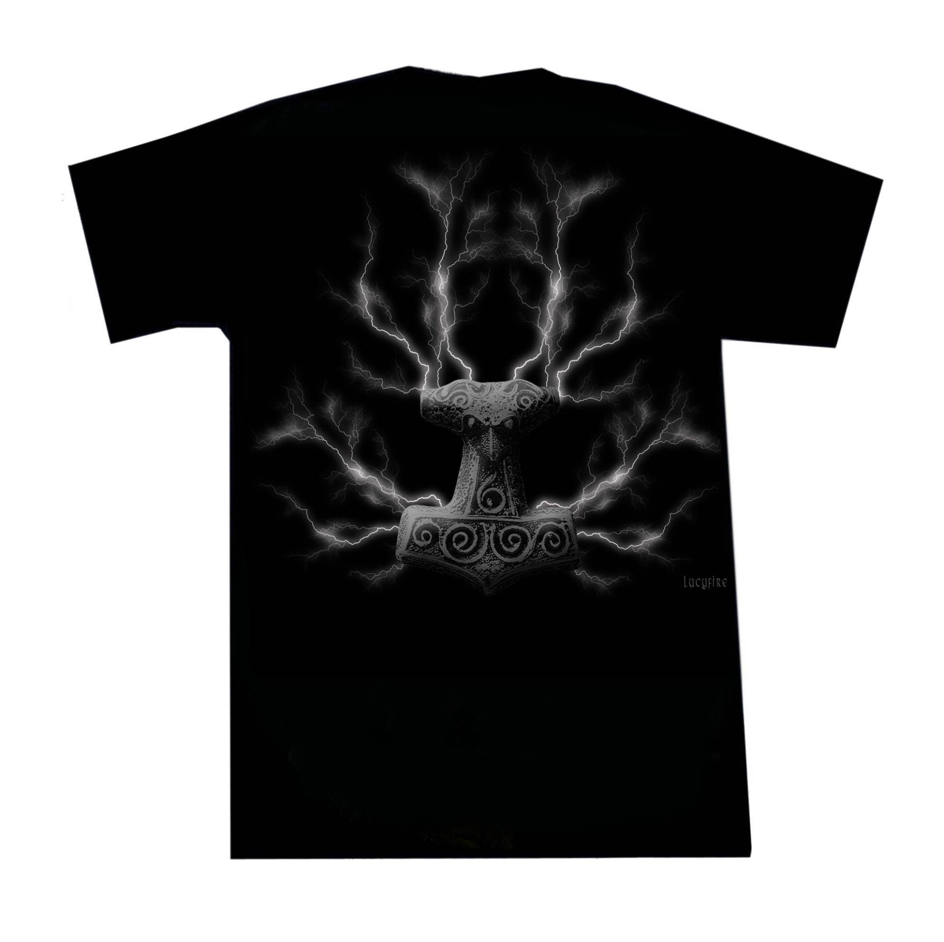 Pagan Metal T Shirt Thorshammer von lucyfirefashion