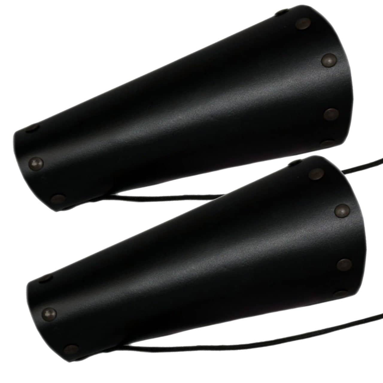 Pair Of Long Bracers Black Studed Hems von lucyfirefashion