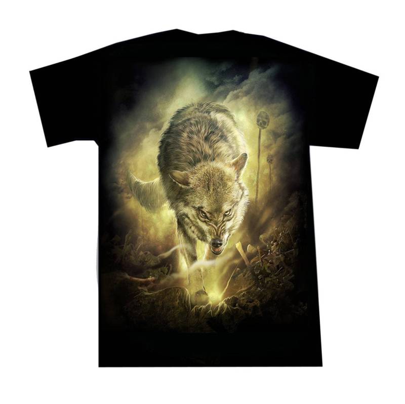 T Shirt Battle Field Wolf von lucyfirefashion