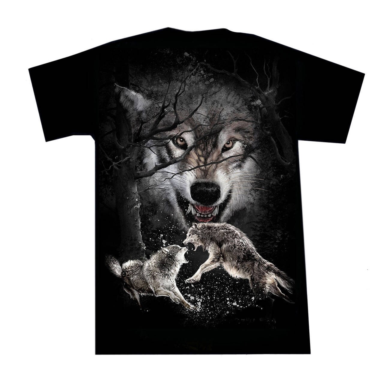 T Shirt Fighting Wolfs von lucyfirefashion