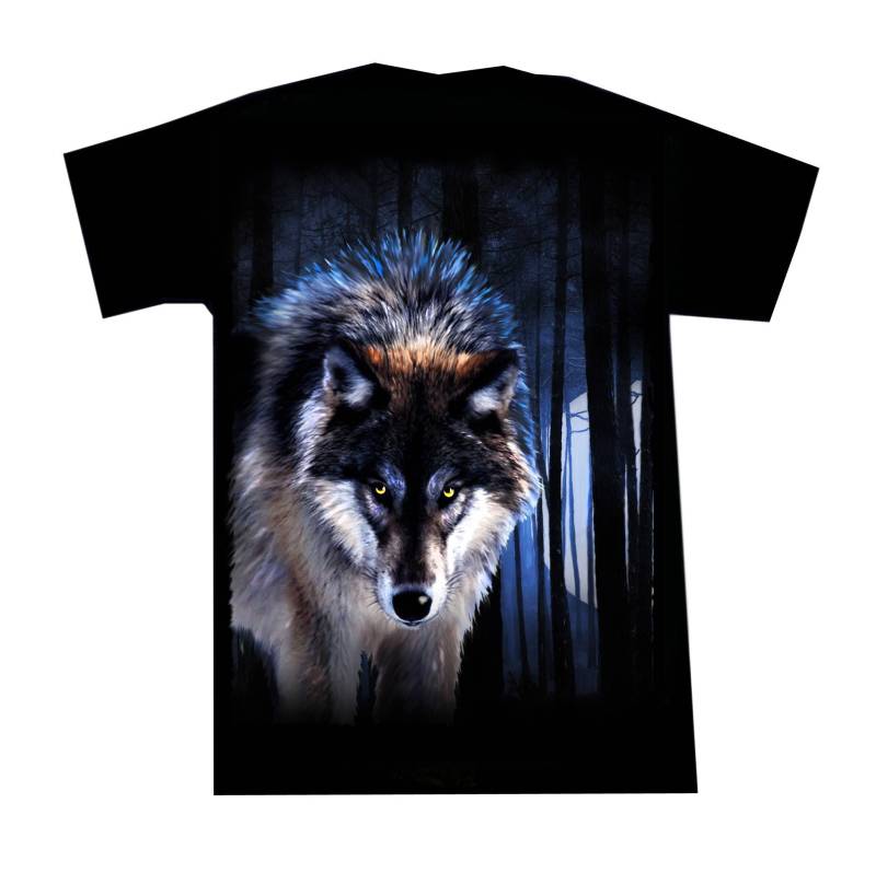 T Shirt Night Wolf von lucyfirefashion