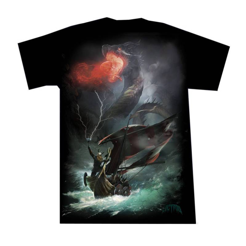 T Shirt Viking Dragon von lucyfirefashion