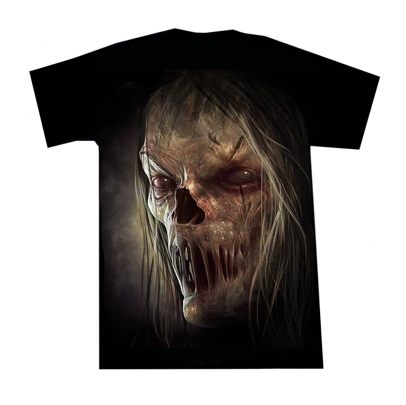 T Shirt Zombie Face von lucyfirefashion